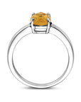Gerhodineerd Zilver Ring Citrien 1337684