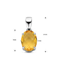 zilver gerhodineerd hanger citrien 1337690 - PansiteNederland.nl