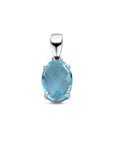 zilver gerhodineerd hanger blauw topaas 1337691 - PansiteNederland.nl