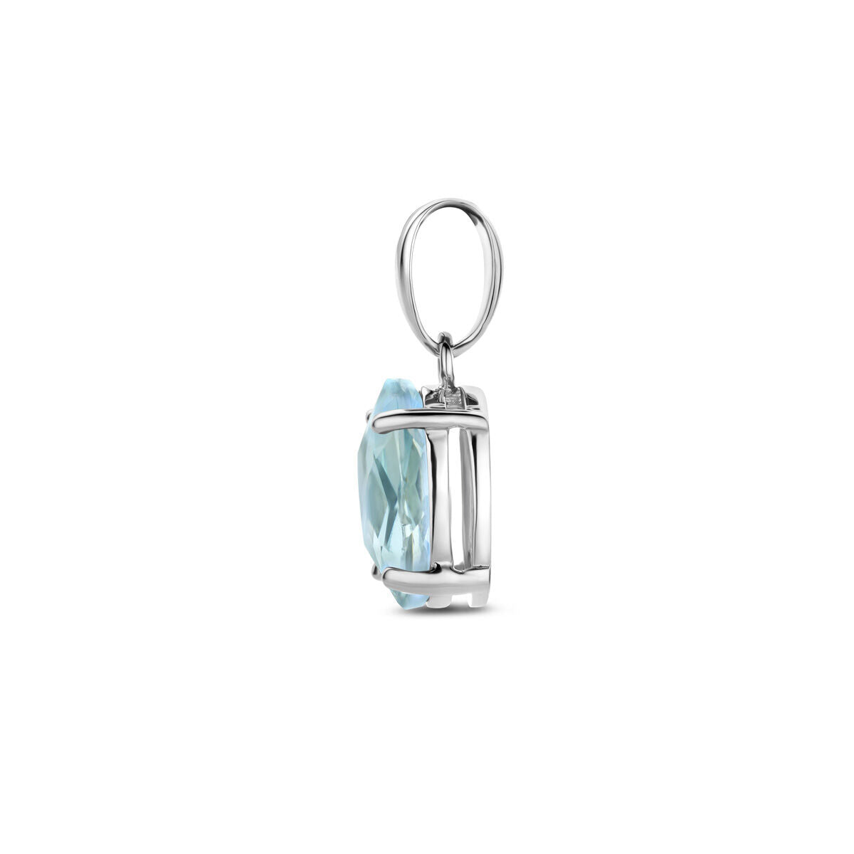 zilver gerhodineerd hanger blauw topaas 1337691 - PansiteNederland.nl