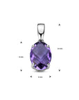 zilver gerhodineerd hanger amethist 1337692 - PansiteNederland.nl