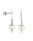 Zilver Gerhodineerd Oorhangers Parel 1337746 - PansiteNederland.nl
