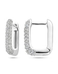 Zilver Gerhodineerd Klapoorringen Zirkonia 1337788 - PansiteNederland.nl