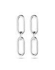 Zilver Gerhodineerd Oorhangers Paperclip Ronde Buis 1337794