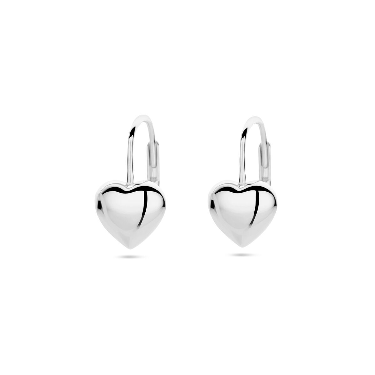 Zilver Gerhodineerd Oorhangers Hart Brisur Haak 1337795 - PansiteNederland.nl