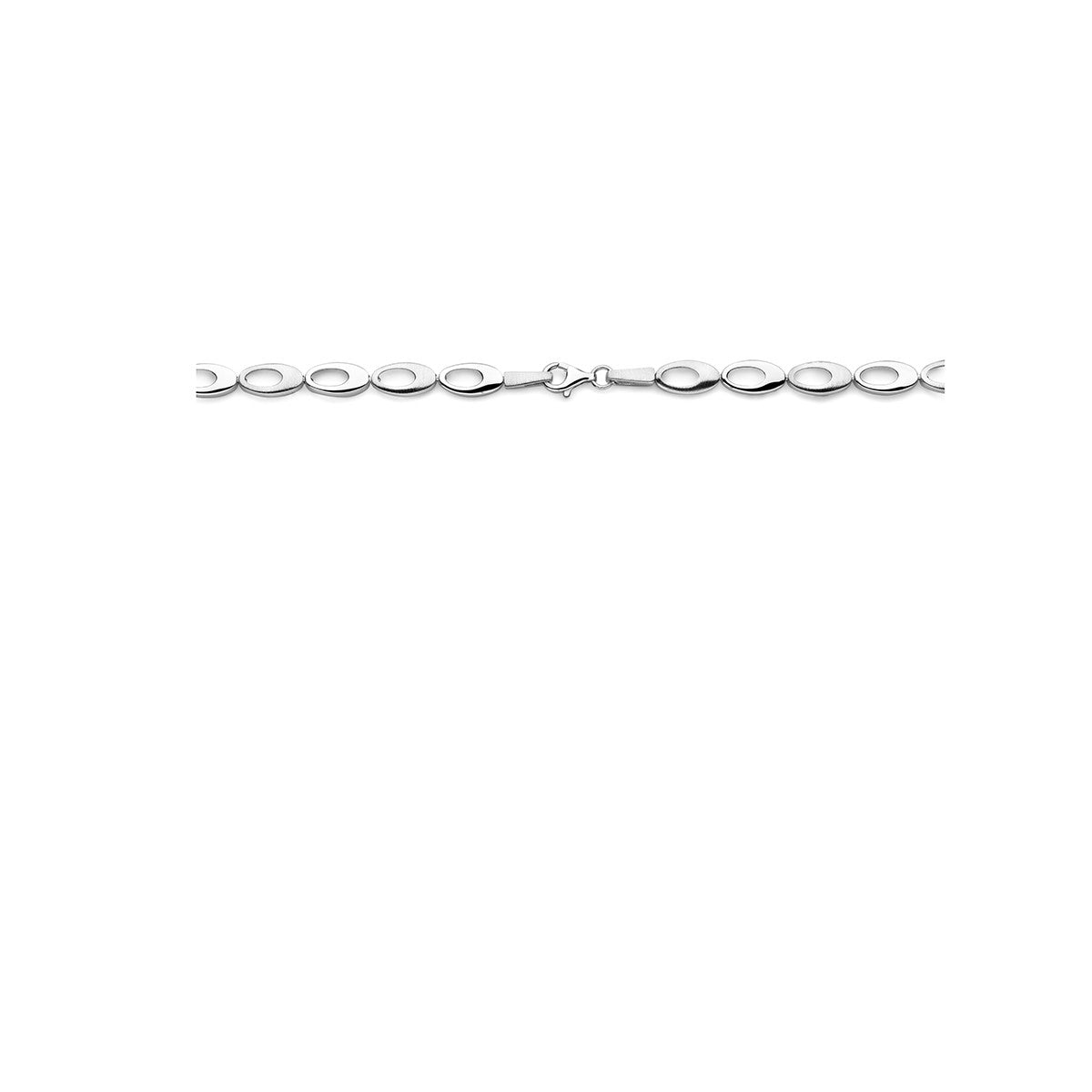 Collier 7,0 mm 45 cm poli / mat zilver