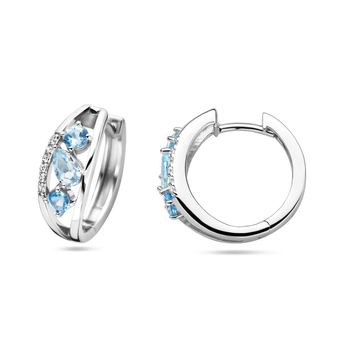 Oorbellen topaas zilver