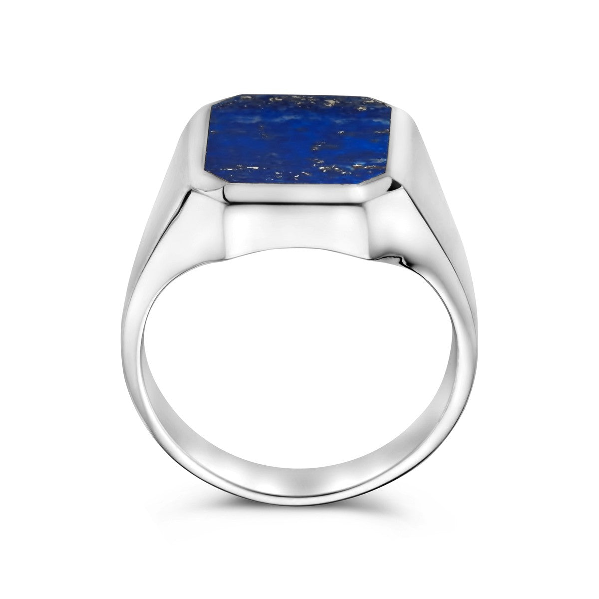 Gerhodineerd Zilver Zegelring Massief Lapis 13 X 11Mm 1337944 - PansiteNederland.nl