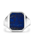 Gerhodineerd Zilver Zegelring Massief Lapis 13 X 11Mm 1337944 - PansiteNederland.nl
