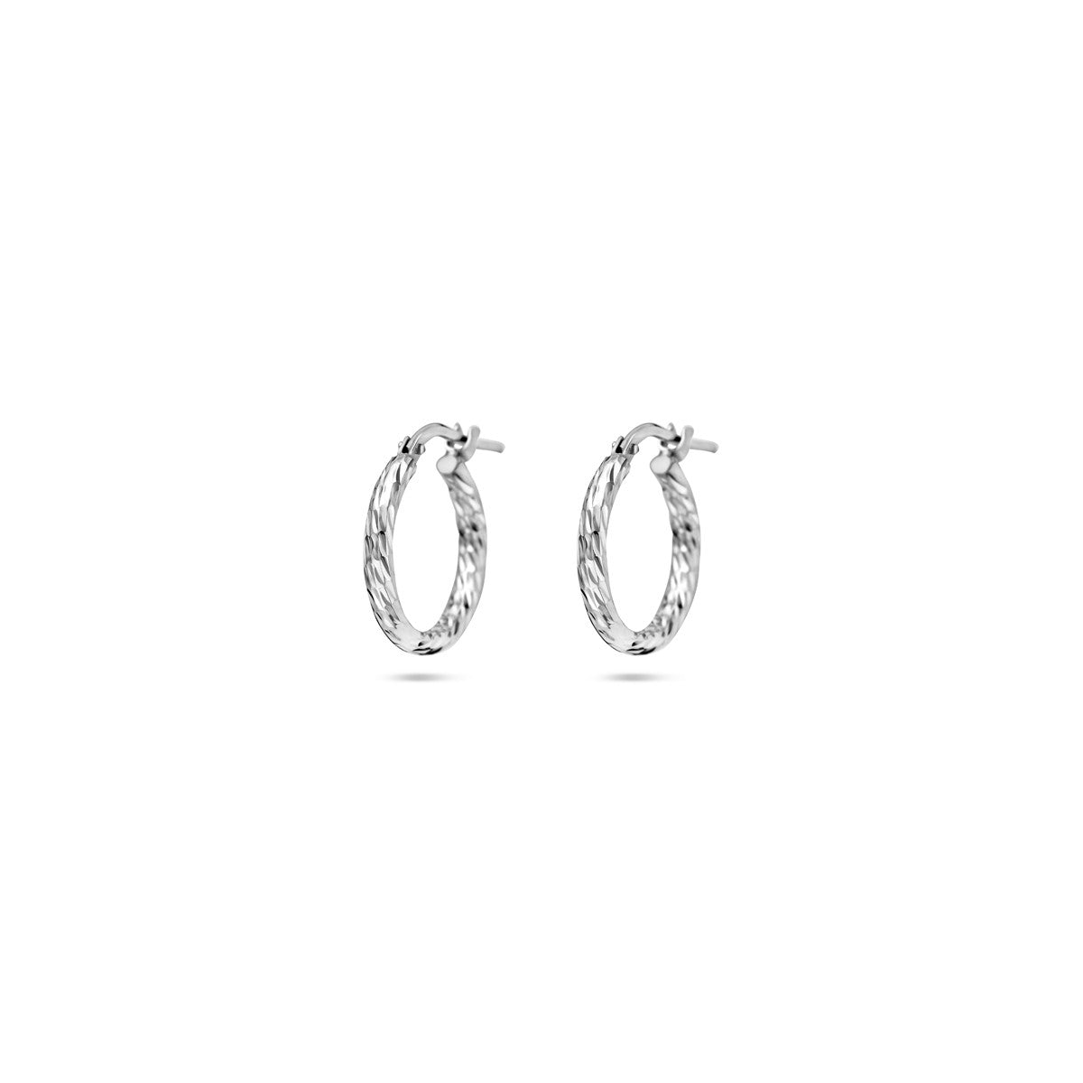Zilver Gerhodineerd Oorringen Gediamanteerd 2,0 MM 1337973 - PansiteNederland.nl