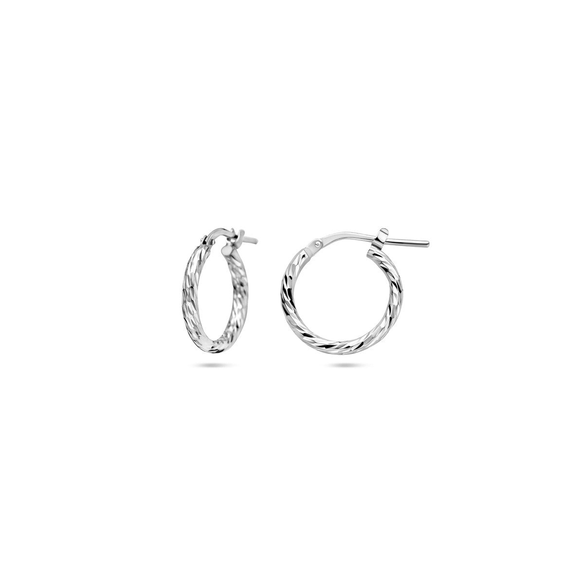 Zilver Gerhodineerd Oorringen Gediamanteerd 2,0 MM 1337973 - PansiteNederland.nl