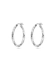 Zilver Gerhodineerd oorringen gediamanteerd 2,0 mm - 1337981 - PansiteNederland.nl