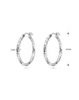 Zilver Gerhodineerd oorringen gediamanteerd 2,0 mm - 1337981 - PansiteNederland.nl