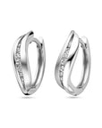 Zilver Gerhodineerd Klapoorringen Zirkonia 1338037 - PansiteNederland.nl