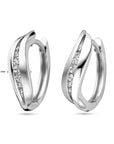Zilver Gerhodineerd Klapoorringen Zirkonia 1338037 - PansiteNederland.nl