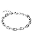 Zilver Gerhodineerd Armband Marine Ronde Buis 6,0 Mm 16 + 3 Cm 1338042