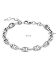 Zilver Gerhodineerd Armband Marine Ronde Buis 6,0 Mm 16 + 3 Cm 1338042