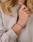 Zilver Gerhodineerd Armband Marine 8,6 Mm 17 + 2,5 Cm Met Groot Springslot 1338044