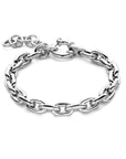 Zilveren armband ronde buis 7,6 mm 17 + 4 cm met groot springslot 1338048