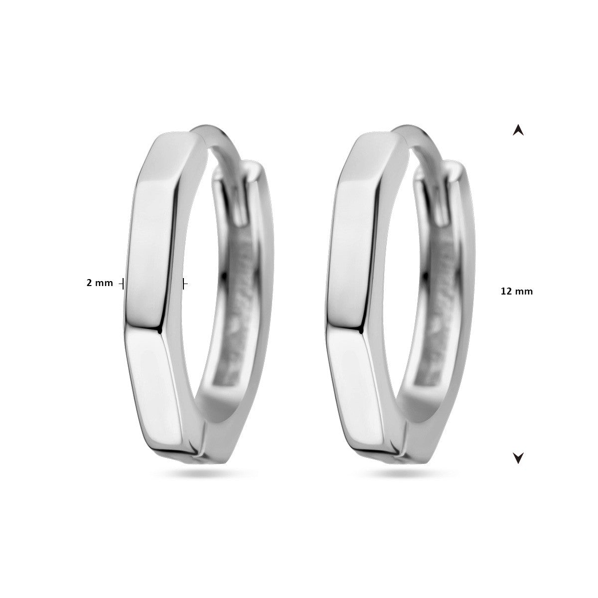 Zilver Gerhodineerd Klapoorringen 1338051 - PansiteNederland.nl