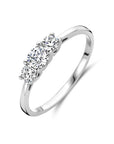 Gerhodineerd Zilver Ring Trilogie Met Zirkonia 1338056 - PansiteNederland.nl