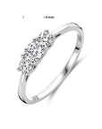 Gerhodineerd Zilver Ring Trilogie Met Zirkonia 1338056 - PansiteNederland.nl
