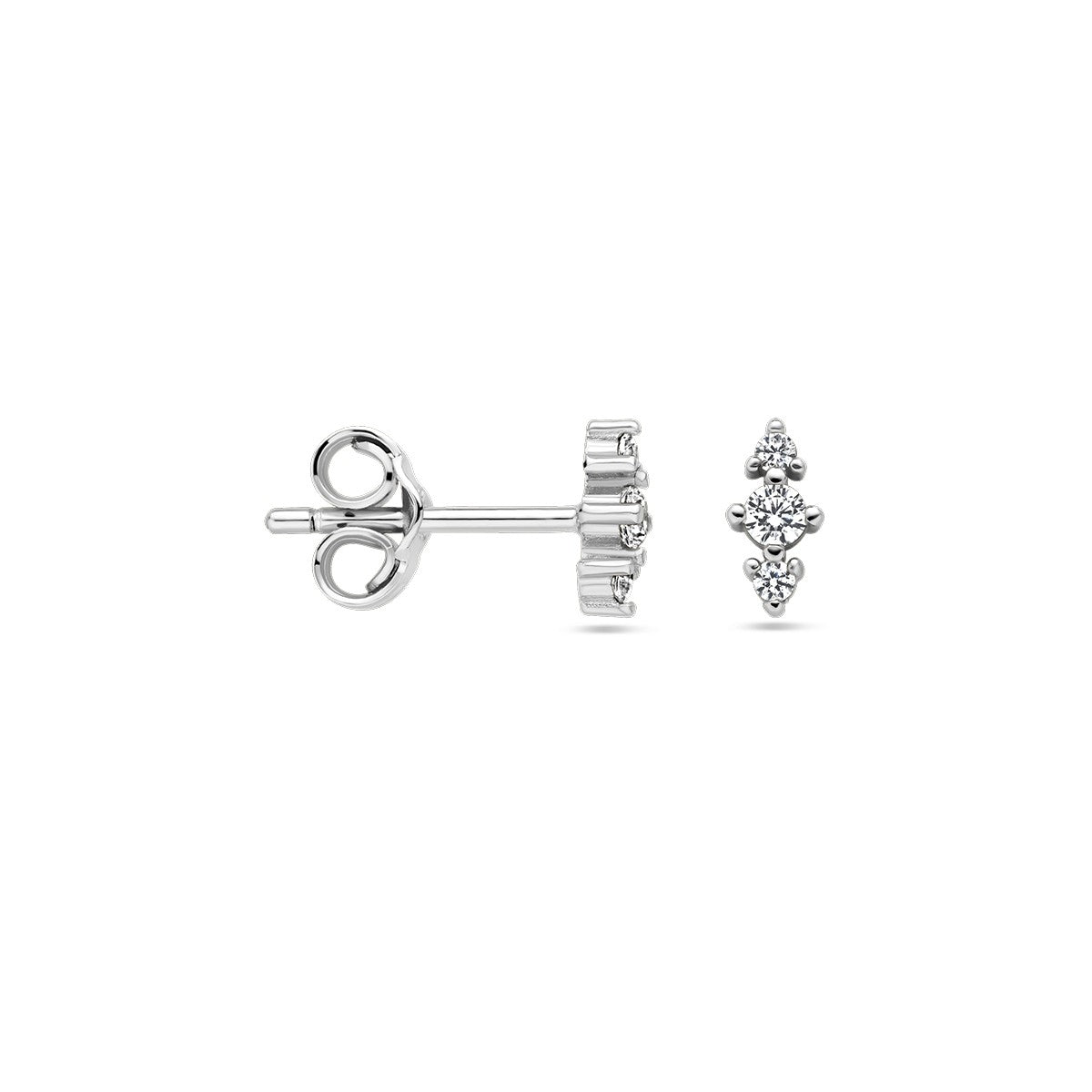 Zilver Gerhodineerd Oorknoppen Zirkonia 1338061 - PansiteNederland.nl