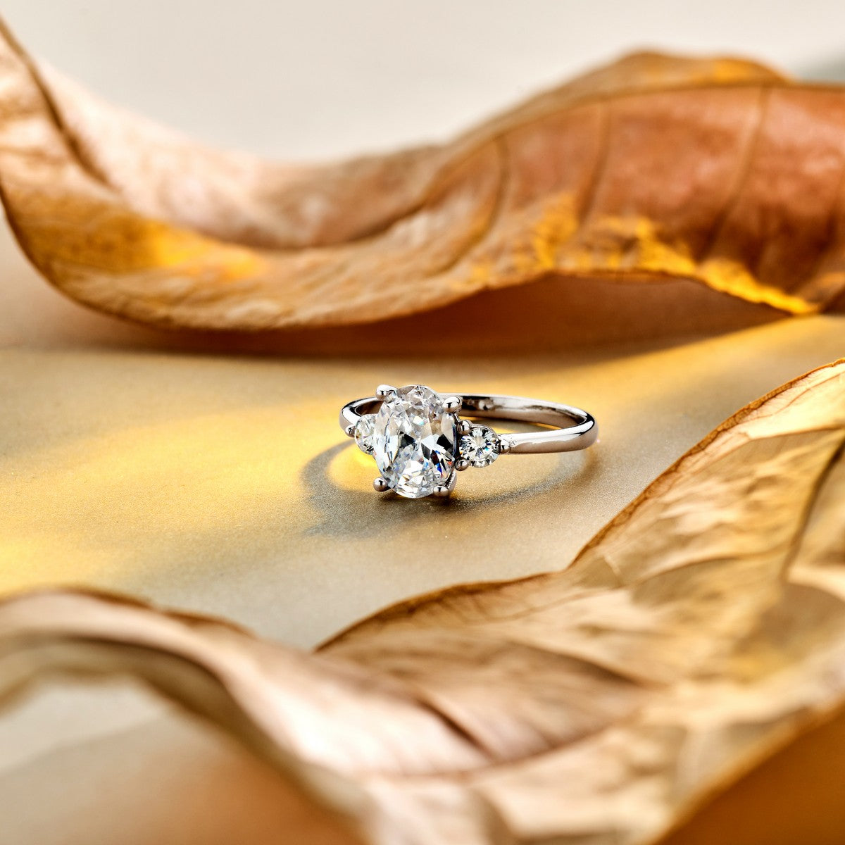 Gerhodineerd Zilver Ring Trilogie Met Zirkonia 1338076 - PansiteNederland.nl