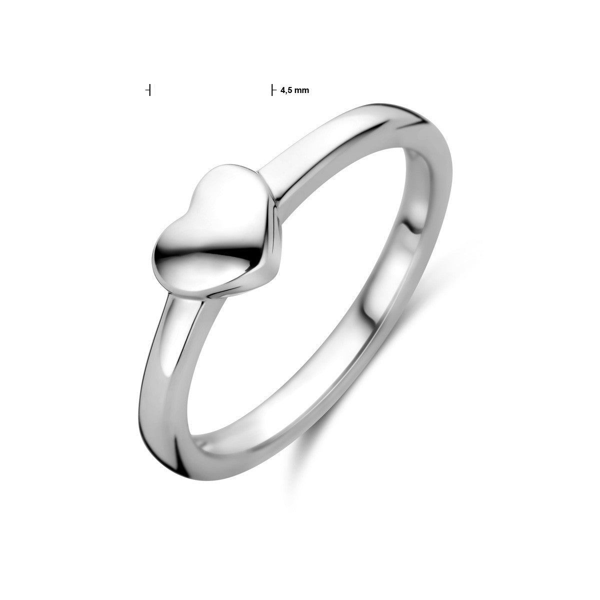 Gerhodineerd Zilver Ring Hart 1338081 - PansiteNederland.nl