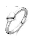 Gerhodineerd Zilver Ring Hart 1338081 - PansiteNederland.nl