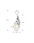 zilver gerhodineerd hanger parel 1338106 - PansiteNederland.nl