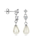 Zilver Gerhodineerd Oorhangers Parel Zirkonia 1338117 - PansiteNederland.nl