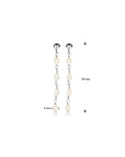Zilver Gerhodineerd Oorhangers Parel Barok 1338138 - PansiteNederland.nl