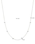 zilver gerhodineerd collier hartjes 41 + 4 cm 1338188