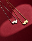 zilver gerhodineerd collier hartjes 41 + 4 cm 1338189