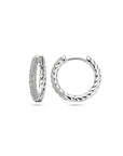 Zilver Gerhodineerd Klapoorringen Zirkonia 1338237 - PansiteNederland.nl