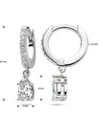 Zilver Gerhodineerd Klapoorringen Zirkonia 1338245 - PansiteNederland.nl