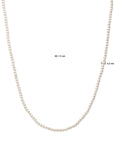 zilver gerhodineerd collier parels 3,2 mm 40 + 5 cm 1338254