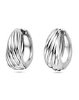 Zilver Gerhodineerd Klapoorringen 1338262