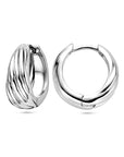 Zilver Gerhodineerd Klapoorringen 1338262