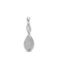 zilver gerhodineerd hanger zirkonia 1338264