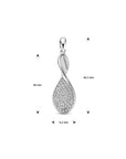 zilver gerhodineerd hanger zirkonia 1338264