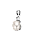 zilver gerhodineerd hanger zirkonia en parel 1338265 - PansiteNederland.nl