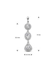 zilver gerhodineerd hanger zirkonia halo 1338297