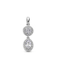 zilver gerhodineerd hanger zirkonia halo 1338298 - PansiteNederland.nl