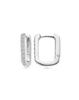 Zilver Gerhodineerd Klapoorringen Zirkonia 1338314 - PansiteNederland.nl