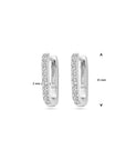 Zilver Gerhodineerd Klapoorringen Zirkonia 1338314 - PansiteNederland.nl