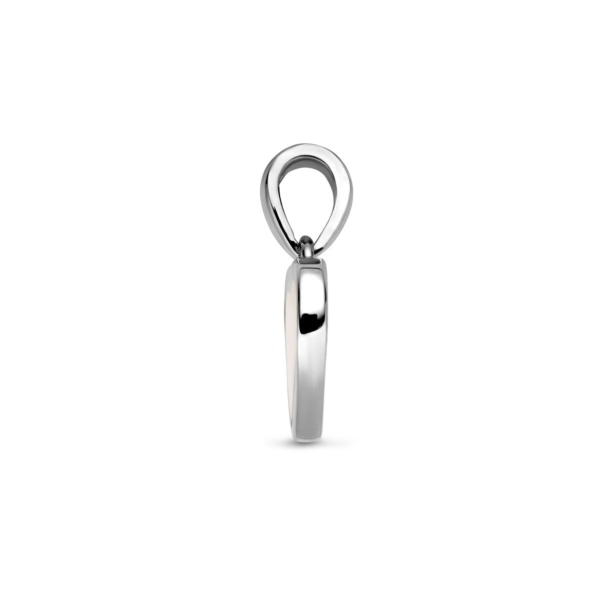 zilver gerhodineerd hanger parelmoer hart 1338341 - PansiteNederland.nl