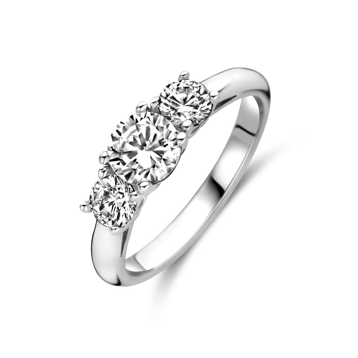 Gerhodineerd Zilver Ring Met Zirkonia 1338350 - PansiteNederland.nl