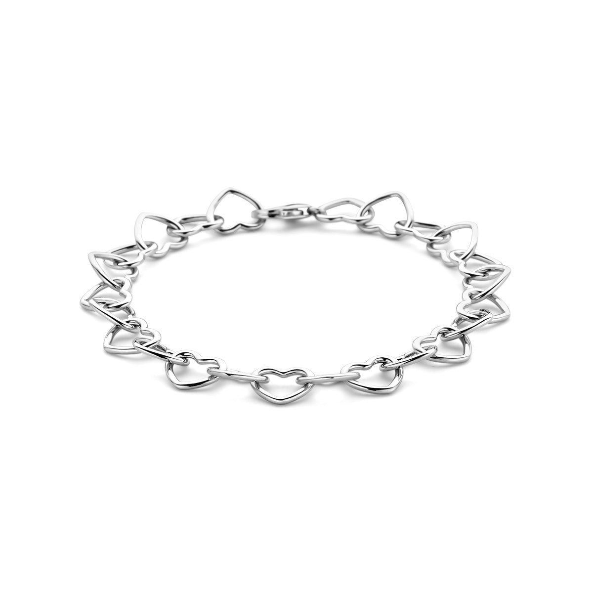 Zilver Gerhodineerd Armband Hartjes 8,5 Mm 18 Cm 1338356 - PansiteNederland.nl